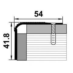 Порог-угол внешний 54*41,8мм 0,9 Дуб английский (Лука ПУ-02)