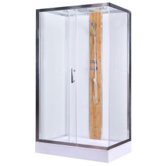 Душевая кабина EVA GOLD 80х120х215см низ. поддон, белое заднее стекло, 1806A-S L/R (4кор.)