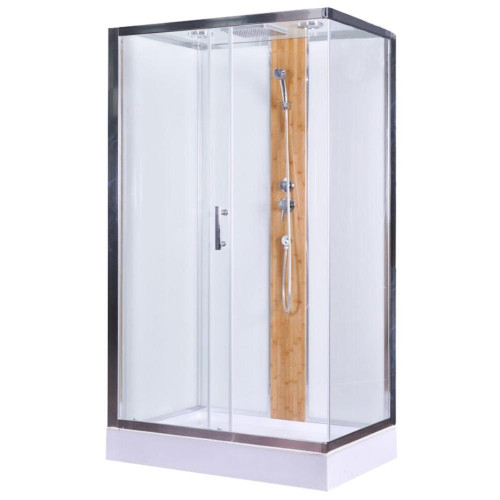 Душевая кабина EVA GOLD 80х120х215см низ. поддон, белое заднее стекло, 1806A-S L/R (4кор.)