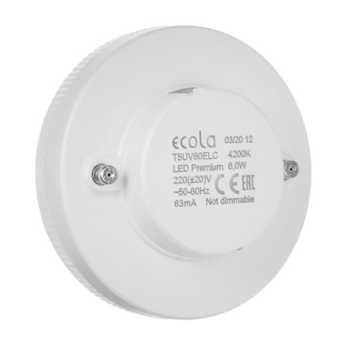Лампа GX53 светодиод.6Вт 4200К ECOLA Premium (480Lm)