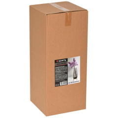 Ваза QWERTY Calisto на глянцевой подставке 23,5*13,5см серая(1631)