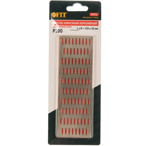 Брусок абразивный FIT алмазный, Р200 красный (38331)