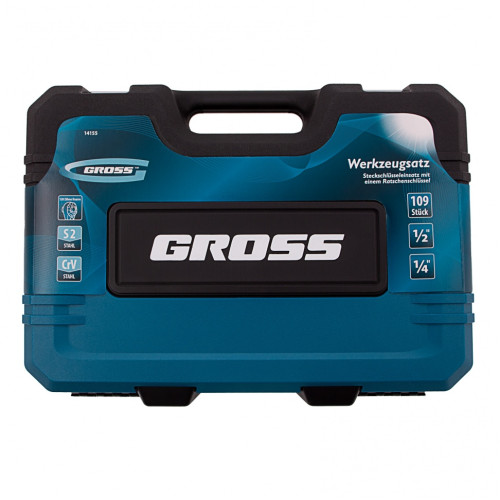 Набор инструментов GROSS 109 пр., 120 зубьев, CrV, 1/4, 1/2 (14155)