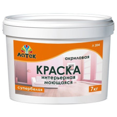 Краска в/д ЛАТЕК Л 204 Интерьерная Моющаяся 7кг