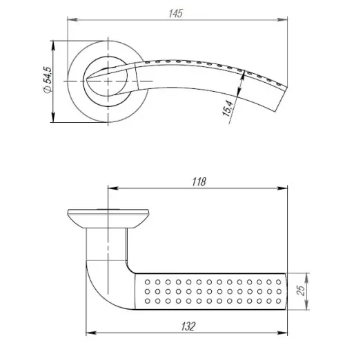 Ручки раздельные PUNTO LOGICA SN/CP-3 матовый никель/хром (35749) АКЦИЯ!!