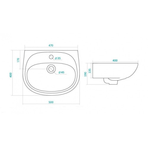 Умывальник SANTEK 