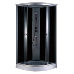 Душевая кабина ДАНА 100х100х215см низ. поддон, черн. заднее стекло, 711 B (3кор.)
