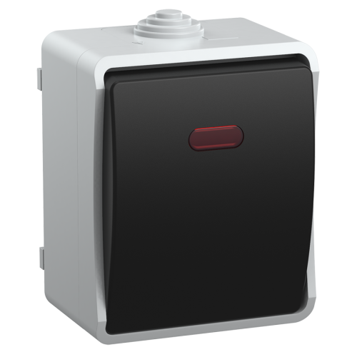 Выключатель О/У 1-кл IEK IP54 серый/подсв. Форс EVS11-K03-10-54-DC (199659)