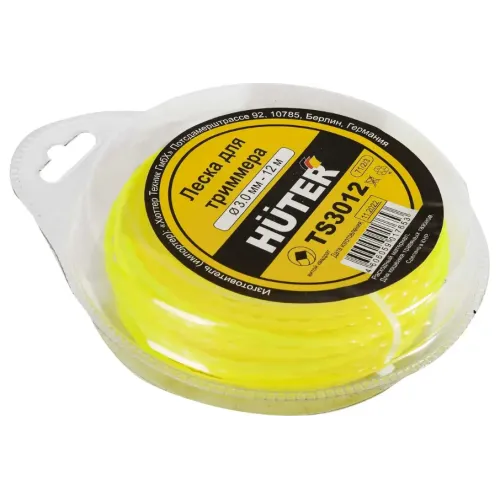 Леска для триммера HUTER TS3012 (3мм, 12м, витой квадрат) (71/2/3)