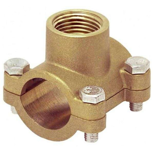 Врезка латунная FRAP с водоотводом ф 20х1/2