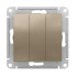 Выключатель 3-кл AtlasDesign 10A IP20(cх.1+1+1)шампань SchE ATN000531