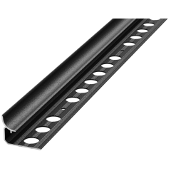 Профиль под плитку алюм. 9мм внутр. 2,7м Черный (Лука ПК 06-9.2700.15)