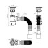 Сифон для умывальника Z-PRO 1 1/2' с гибкой трубой 40х40/50, длина винта 60 мм (3005)