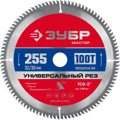 Диск пильный ЗУБР по алюм. 255 x 32/30z100 (36916-255-32-100_z01)