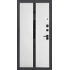 Дверь метал. LUKSE 502 серый муар графит/белый софт (2050*960, Правая)