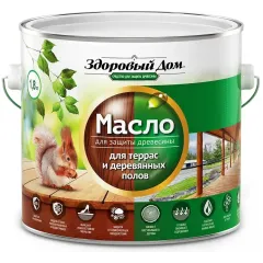 Масло Здоровый Дом для террас и деревянных полов  бесцветное 1,8л