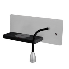 Светильник настенный ES 1112 Kofro LED серебро/чёрный