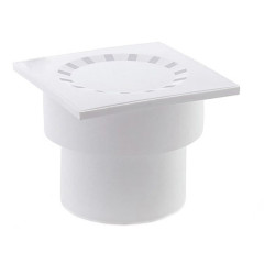 Трап кан. РТП ф 110 прям 150х150 белый (36583)