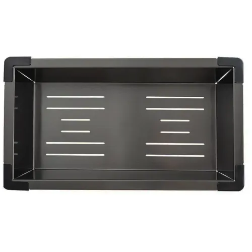 Мойка нерж. врезная GAPPO 78х50х21,5 см тол. 3 мм, чёрная, правая (сифон, коландер) GS7850-6R