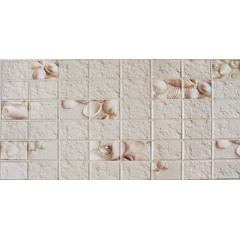 Панель ПВХ  Artdekart Мозаика 960*480*0,3 ГРАНЕНЫЙ ПРЯМОУГОЛ БЕЛ РАКУШКА (10)