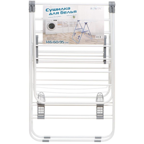 Сушилка для белья напольная AQWIN 16м, 146х60х95см, белая, бабочка VPF04 (359804)