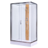 Душевая кабина EVA GOLD 80х120х215см низ. поддон, белое заднее стекло,чёрный профиль, БАМБУК 1806B-S L/R (4кор.)
