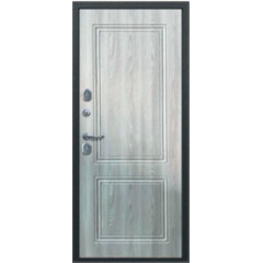 Дверь метал. Isoterma 11 см Серебро/Ривьера айс Царга (2050*860, Левая)