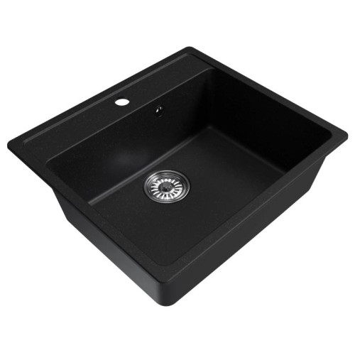Мойка комп. MIXLINE МЛ-ГМ15 500х560х180мм, ультра-черная, сифон