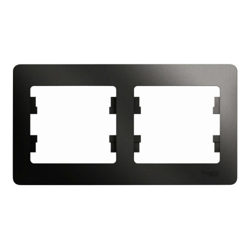 Рамка 2-пост.GLOSSA антрацит GSL000702