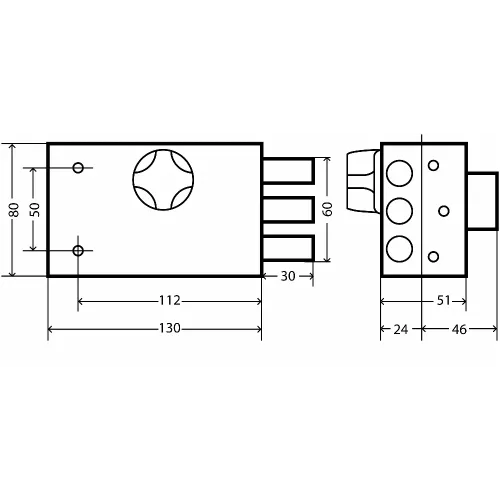 Замок накладной Аллюр ЗН1-5 А (03966)
