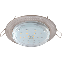 Свет. точ. ECOLA GX53-H4 Чеканка сатин/хром FS61H4ECB