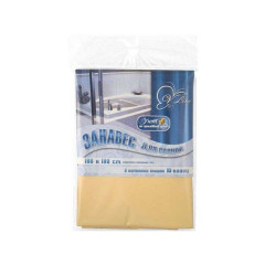 Шторка для ванной ВИЛИНА 180x180см бежевая 10 колец 0811/6671 (499078)