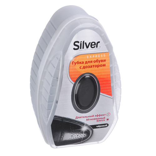 Губка д/обуви SILVER черная мини 6мл (459-110)