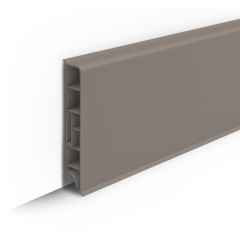 Плинтус прямоугольный 80мм 2,2м ИдеалДюра (ИД-ПП80 036 Платиново-серый)