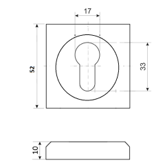 Накладка на цилиндр FERRE ET 0601 Black Paint (17123)
