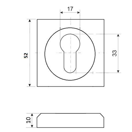 Накладка на цилиндр FERRE ET 0601 Black Paint (17123)