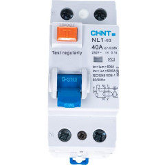 Устройство защитного отключения 2-пол. 40А 30мА AC 6кА NL1-63 (R) CHINT 200213