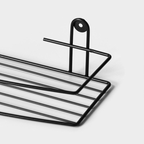 Полка для ванной комнаты IRSA прямая, цвет черный 34х12 АЛТ454 (10348186)