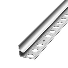 Профиль под плитку алюм. 9мм внутр. 2,7м Серебро Люкс (Лука ПК-06,9-01л)