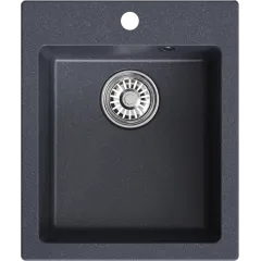 Мойка комп. MIXLINE МЛ-ГМ14 420х500x190мм, антрацит (343), сифон