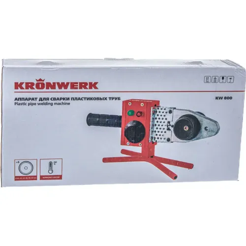 Аппарат свар. д/пласт. труб KRONWERK КW 800 (94214)