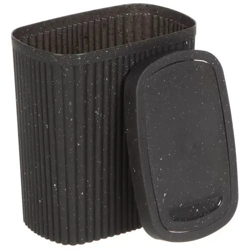 Ведро для мусора 1,9л ECONOVA пластик, прямоуг, черный гранит 435204450 (498470)