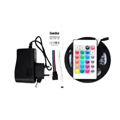 Светодиодная лента 24V Camelion б/п 10м + пульт 180LED 18Led/m датч.звука IP20 RGB