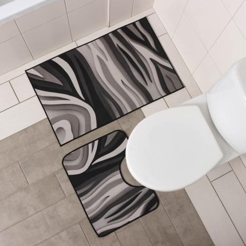 Набор ковриков для ванной и туалета 2шт ДОЛЯНА 50х80см+50х40см Песок (7069447)