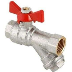 Кран шаровый с фильтром ф 1/2