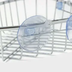 Полка для ванной комнаты угловая Доляна на присосках, 19х5,5см, цвет хром (1550891)