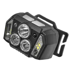 Фонарь налобный FOCUSray 1318 аккумуляторный 800мАН ,сенсор ,3 диода 3W +8 светодиодов