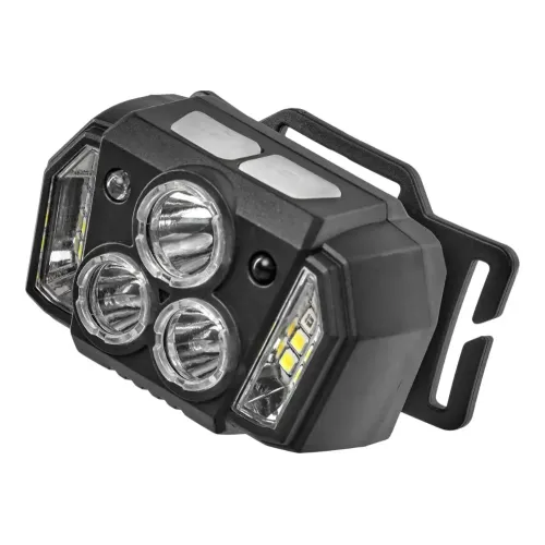 Фонарь налобный FOCUSray 1318 аккумуляторный 800мАН ,сенсор ,3 диода 3W +8 светодиодов