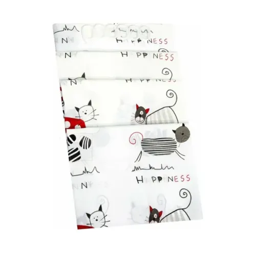 Шторка для ванной HAIBA HB75062 180x180cм 12 колец, белый/коты (812673)