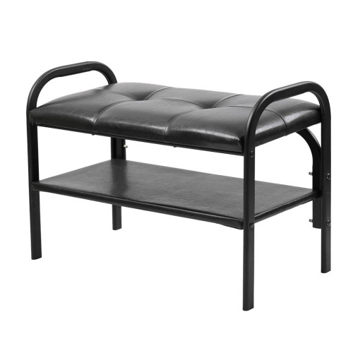 Полка для обуви Nika ЛЮКС 70х33х50,5см мягкое сиденье, черная (264417)